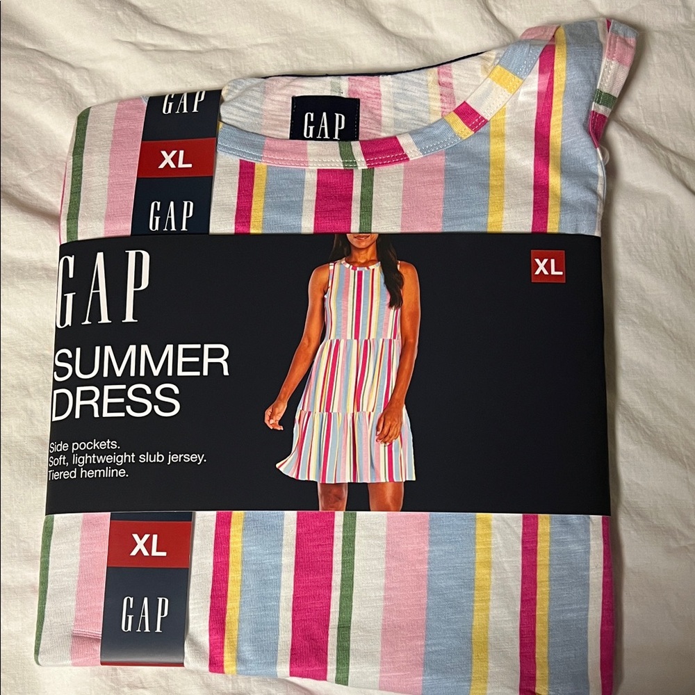 NEW GAP Striped Summer Dress Size XL NWT